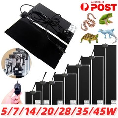 Reptile Electric Heating Pad Pet Hermit Crab Frog Lizard Heater Thermostat Mat