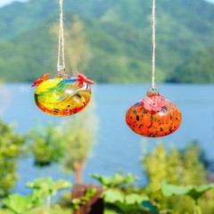Set of 2 Hummingbird Feeders for Outdoors with 2 Flower Feeding Ports Color-2
