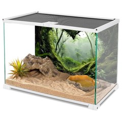 AWERT 48×24 inches Polyester Tropical Rainforest Terrarium Background Stream …
