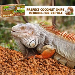 2 Pack Coconut Chip Substrate Reptile Bedding Natural Coco Husk for Snake Gecko