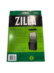 3 Pack Zilla Replacement Filter Cartridges, 25% More Activatd Carbon, Large Size