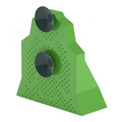 Green Reptile Feeding Bowl Reptile Corner Feeder with Suction Cup Wall Mounted