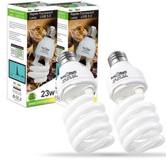 Reptile Heat Lamp 23W UVA UVB 5.0,Energy-Saving Compact Bulb for Turtles,Lizards