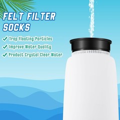 Jecery 8 Pcs 2.75 x 10 Inches Filter Socks for Saltwater Aquarium Filter Bags…