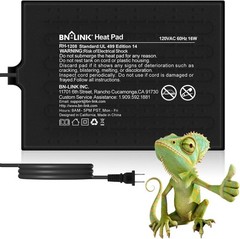 Reptile Heating Pad 8″x12″ 16W – Waterproof Under Tank Heater for Reptiles