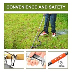 Reptile Tongs Snake Grabber Tool Lock,47-inch Aluminum Alloy，Easy to Carr