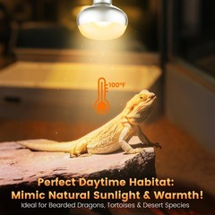 REPTITRIP Dual Reptile Light Fixture with 100W Daytime Heat & UVB 10.0 Reptil…