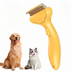Undercoat Rake for long haired Cats & Small/Medium Dogs – Deshedding Brush & …