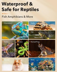 Reptile Heating Pad 8″x12″ 16W – Waterproof Under Tank Heater for Reptiles