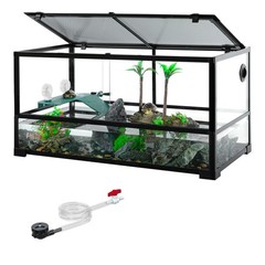 50 Gallon Reptile Tank Glass Reptiles Terrarium 36″ x 18″ x 18″ Sliding Door