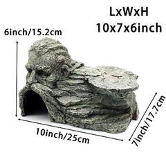 Reptile Rock Basking Platform Gecko Hide Cave Hiding Place Snake Cave and Hid…