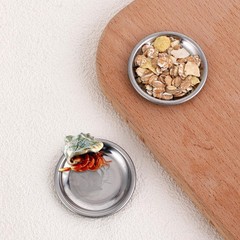 SynHHergyx 4 Pcs Hermit Crab Food & Water Bowl, Small Stainless Steel