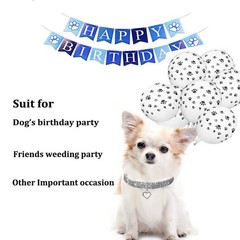 Rhinestones Dog Cat Collar Pearl Necklace Set, Adjustable Neck Strap Bling Fu…
