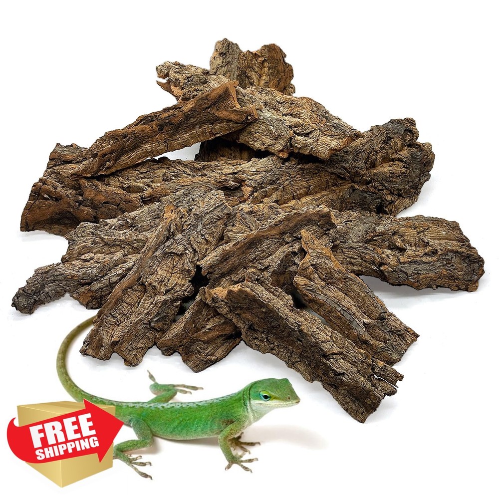 BNOSDM Reptile Terrarium Cork Bark Substrate 1.4 LB Lizard Snake Hermit Crab