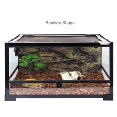 Artificial Birch Log Tortoise Small Animal Habitat Bearded Dragon Hide Cave↑