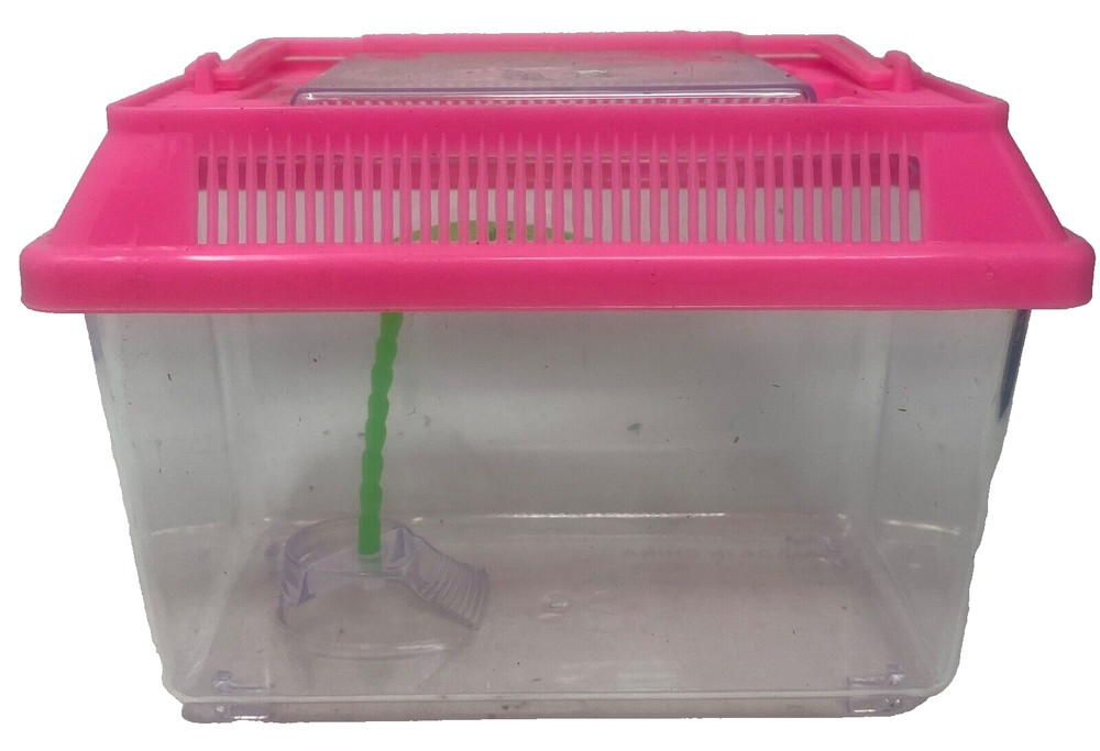 Terrarium Habitat Small Fish Tank Turtle Tank Living Tank Portable House Pink