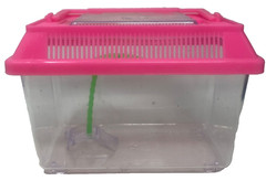 Terrarium Habitat Small Fish Tank Turtle Tank Living Tank Portable House Pink
