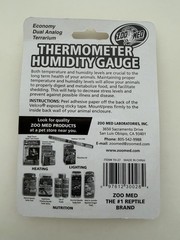 Zoo Med Economy Dual Analog Terrarium Thermometer Humidity Gauge New
