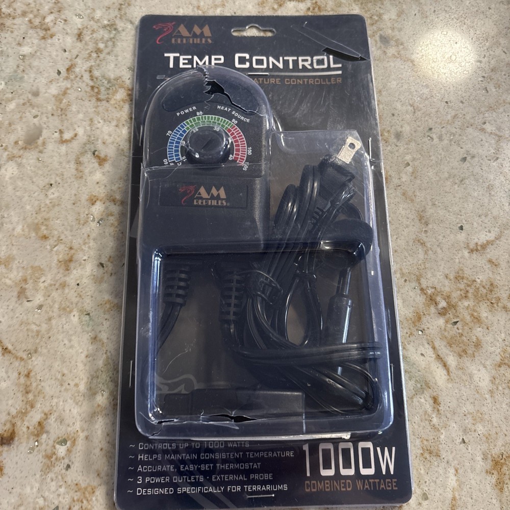 AM Reptiles Reptile Terrarium Temp. Controller w/ Probe & Safety Shutoff at 110F