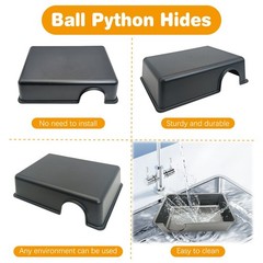 4 PCS Reptile Hide Box Leopard Gecko Snake Hideout Cave Ball Python Tank