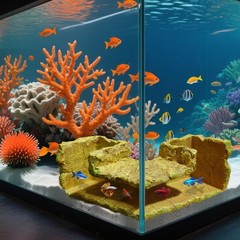 90 Corner 5.3×5.3×2.8 Inch Fish Cave Viewing Tunnel Hideout For Aquarium