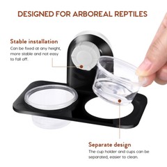 Reptile Water Dish Food Bowl Feeding Station for Crested Gecko Lizard Feeder