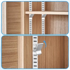 20 Pcs Heavy Duty Metal Shelving Brackets Clips Cabinet Shelf Clips Adjustabl…