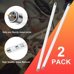 2 Pack 24W T5 UVB 10.0 Reptile Light, UVA UVB Fluorescent Tube, Desert Bulb