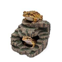 Resin Reptile Cave Hideout, Rock-Style Basking Platform, Aquarium and Terrari…