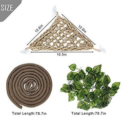 Bearded Dragon Tank Accessories,Lizard Habitat Hammock Reptile Natural Coconu…