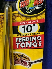 BRAND NEW Zoo Med Stainless Steel Feeding Tongs 10″REPTILES BIRDS HAND FEED Bugs