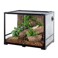 34 Gallon Reptile Tank Tempered Reptile Terrarium Habitat Double Sliding Door