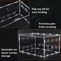 13 Pcs Mini Reptile Terrarium Starter Kits, 12X8X6” Insect Amphibians Reptile T