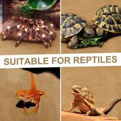 4-Piece Reptile Carpet Pet Enclosure Base Mat (47 x 24 inches, Coffee Brown)