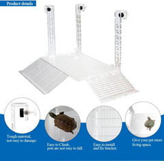 Hanging Turtle Basking Platform, Adjustable Acrylic Aquatic Reptile Turtle Tank