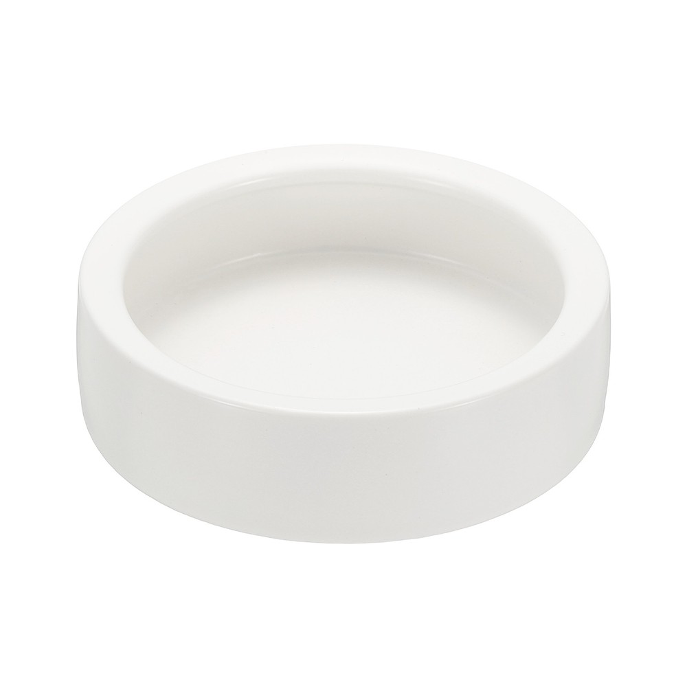 Reptile Food Bowl Worm Water Dish Ceramic Pet Bowl Small 4″ White