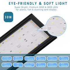 24/7 LED Aquarium Light with Remote for 30-36 Inch Plant & Fish Tank IP68, 12…