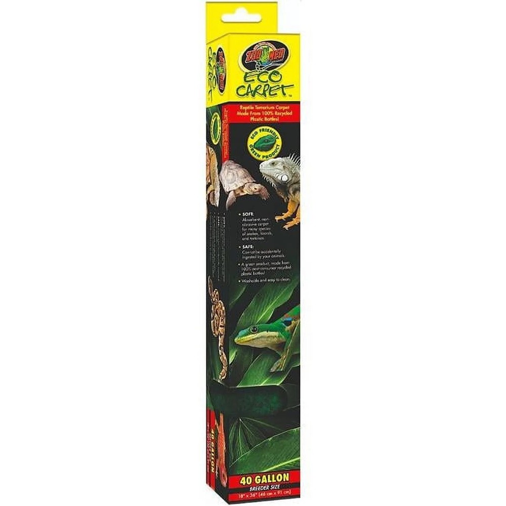 Zoo Med Eco Carpet Reptile Terrarium Carpet Green -Reptile [40 gallon – 1 count]