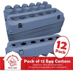 Cackle Hatchery Vented Paper Pulp Egg Cartons – Blue (12) 12