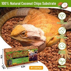2 Pack Natural Coconut Chip Substrate for Reptiles- Compressed Coconut Husk R…