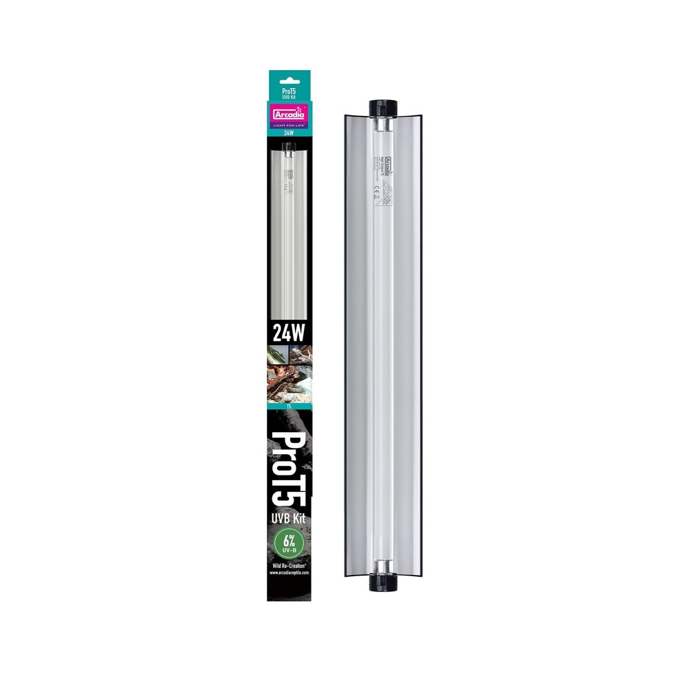 Arcadia Reptile Pro T5 UVB D3+ Forest 6%UV-B 24 inch Single Lamp Kit