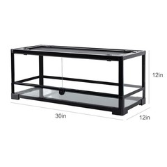 20 Gallon Glass Terrarium Reptile Enclosure Reptiles Tank Tortoise Front Opening