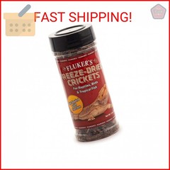 Fluker’s Freeze Dried Crickets, Ideal for Reptiles, Birds, and Fish, Packed with