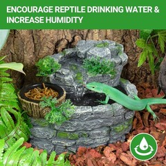 Reptile Waterfall for Health & Hydration