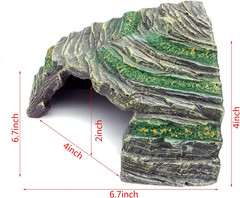 Terrarium Decor Reptile Hide Reptile Hides and Caves Aquarium Tank Accessories D