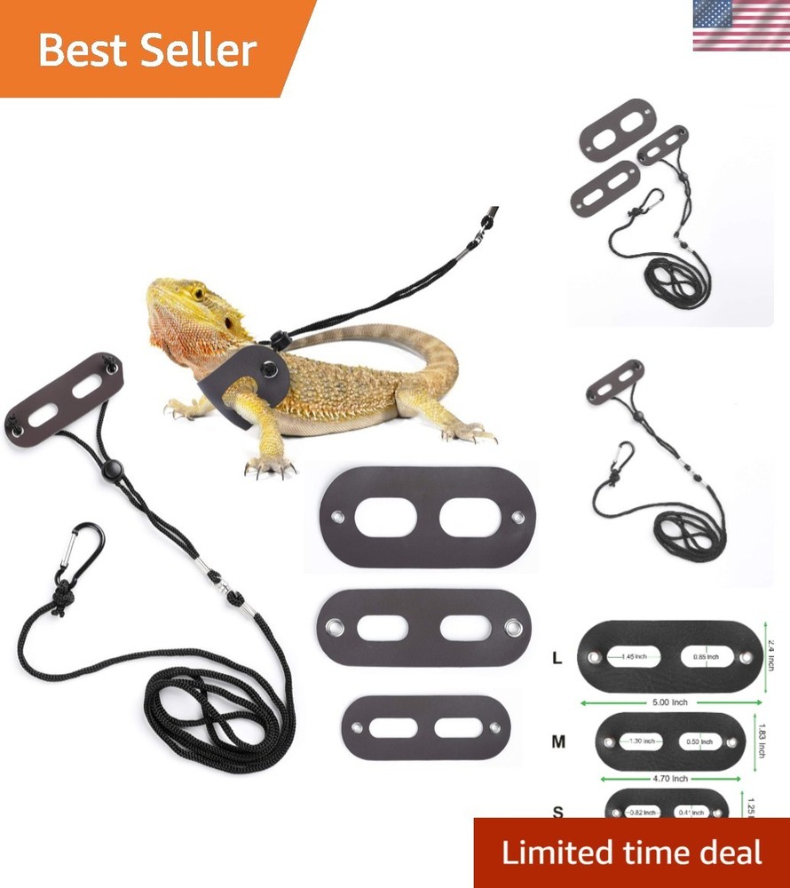 Luxury Bearded Dragon Harness and Leash – Non-Toxic, Adjustable Sizes Available