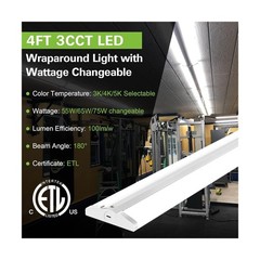 hykolity 4FT LED Wraparound Light with 3 Wattages/3 Lumens/3 CCT Selectable,5…