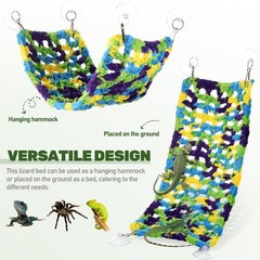 Reptile Hammock Small Hanging Bed for Bearded Dragon Fabric Dragons Lizard Beds
