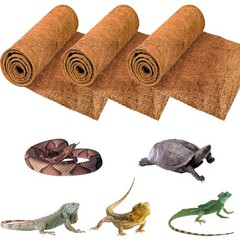 3 Rolls Reptile Carpet, 16 x 36 inches Natural Coconut Fiber Liner Mat Flooring