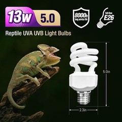 13W UVA/UVB 5.0 Light for Reptiles – Enhanced Health for Chameleons & Tree Frogs